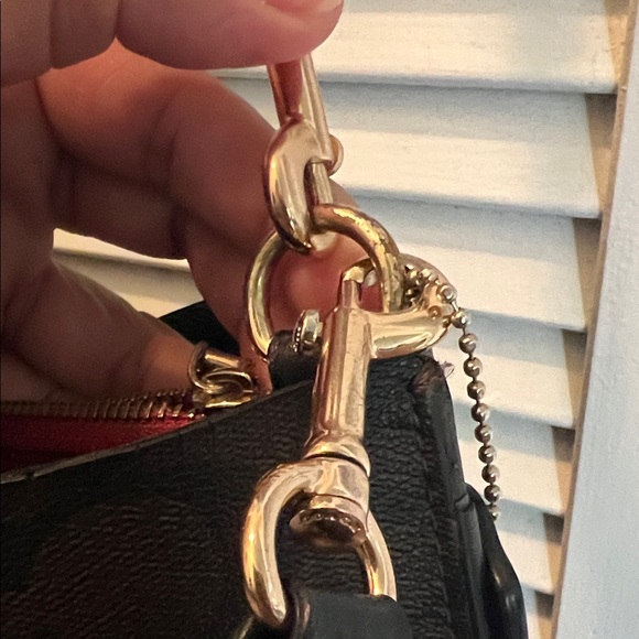 Coach dark brown and Black Crossbody and shoulder Bag 13”x12” - Picture 13 of 15